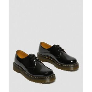 Dr. Martens 1461 Bex Black Patent Leather Platform Oxford Shoes 3-Eye Womens 8